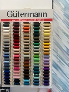GUTERMANN THREAD 40wt -- 100% POLYESTER- 100m/110 yd SPOOLS-- Choose from 50+ - Picture 1 of 2