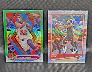 2024 Topps Chrome Green Logofractor JIMMY BUTLER #21 + 2021 Optic Silver Wave[2] - Picture 1 of 6