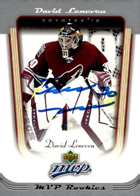 David LeNeveu - Signed 2005-06 Upper Deck MVP Rookies Card #402 - Coyotes - Image 1 of 2