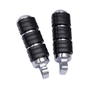 10mm Chrome Motorcycle Foot Pegs Rest For Harley Touring Sportster Softail Dyna - Picture 1 of 6
