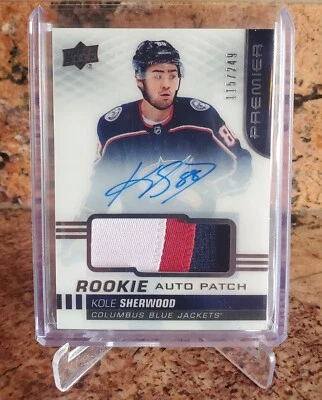 2019-20 Upper Deck Premier - Acetate Rookie Auto Patch #AR-KS Kole Sherwood /249 - Image 1 of 2