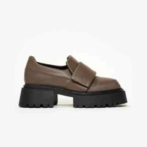 M Gemi Women Heeled Loafter Size 38 EU 7.5 US Fossil Slip On - Picture 1 of 5