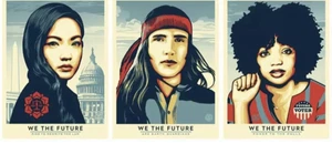 We The Future Offset Lithographic print Set by Shepard Fairey Signed 24” X 36” - Picture 1 of 1