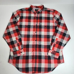 C.C. Filson Shirt Mens XL Red Plaid Polyester Fishing Roll Sleeve Outdoor - Imagen 1 de 6