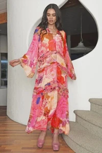 COOP TRELISE COOPER Bloom Town Maxi Dress Women's Size XS Long Sleeve Flowy Boho - Picture 1 of 16
