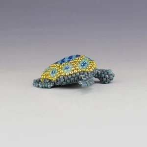 TORTUGA CON CUENTAS NATIVA AMERICANA ZUNI DE FARLAN QUETAWKI - Imagen 1 de 6