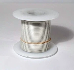 18 AWG UL1007 UL1569 Cable de conexión carretes de 100 pies BLANCO ~ ¡10 Colores Disponibles! - Imagen 1 de 1