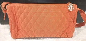Vera Bradley Naranja Acolchado Hombro Pequeño Bolso de Mano Correa Ajustable Bolsillo - Imagen 1 de 22