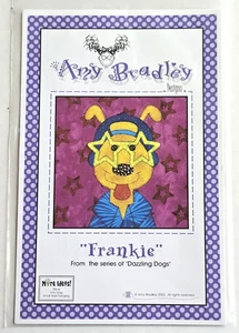 Amy Bradley Dazzling Dogs FRANKIE Quilt Block Pattern Pillow Tote Bag Wall 2002 - Picture 1 of 2