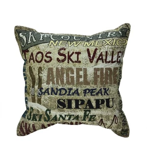 Almohada decorativa Simply Home 17" Nuevo México esquí país tapiz acento - Imagen 1 de 1