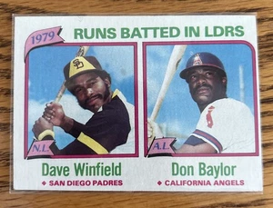 1980 Topps Baseball Card #204 1979 RBI Leaders Dave Winfield Don Baylor - Picture 1 of 2
