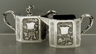 Chinese Export Silver Tea Set   c1890 SIGNED