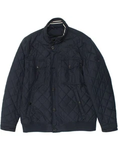 TOMMY HILFIGER Mens Quilted Jacket UK 44 2XL Navy Blue Polyester BQ36 - Picture 1 of 4