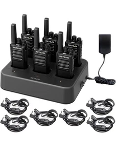 Walkie Talkies with Earpiece, Portable FRS Two-Way Radios Rechargeable - Zdjęcie 1 z 13