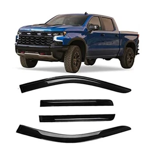 Protector de lluvia con cinta para visera de ventana compatible para Chevy Silverado 1500 2019-2023 - Imagen 1 de 8