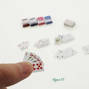 2SET Dollhouse 1:12 Scale Accessories Miniature Playing Cards Poker Game Paper - Picture 1 of 7