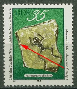 DDR 1978 Wissenschaftliche Museen Dresden mit Plattenfehler 2373 F 9 postfrisch - Bild 1 von 1