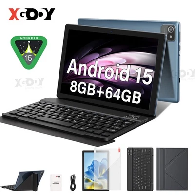 XGODY 2025 Neu Android 15 Tablet 10.1 Zoll 8GB+64GB 6000mah Dual Kamera IPS GMS - Bild 1 von 4