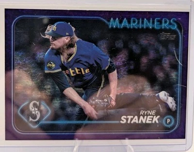 2024 Topps Update Series - Ryne Stanek #US121 Purple Holo Foilboard /799 - Image 1 of 2