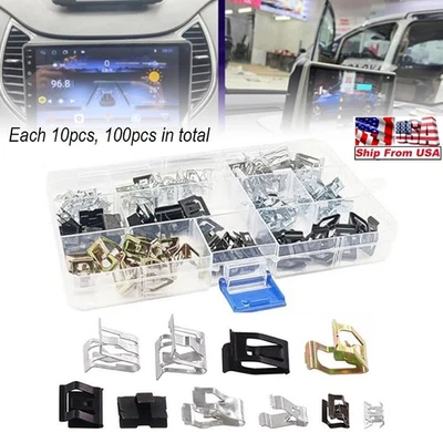 Retenedor de metal universal para automóvil consola delantera tablero tablero clip de ajuste Foto 1 de 4