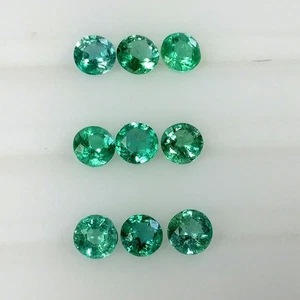 2.99ct Natural Emerald round 4.5mm nice mint green good luster gems lot - Picture 1 of 4