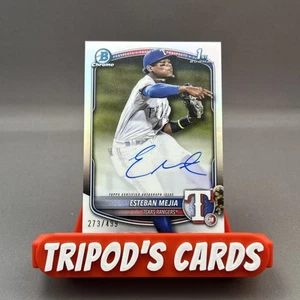 2025 Bowman Chrome 1st Esteban Mejia Refractor Auto #273/499 Tex Rangers - Picture 1 of 3