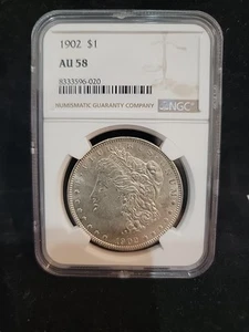 1902 Morgan Dollar NGC AU58 - Bild 1 von 2