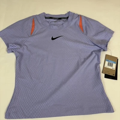 Nike суда Dri-FIT рубашка с коротким рукавом женщин M фиолетовый теннисный топ FQ2137-580 - Изображение 1 из 4