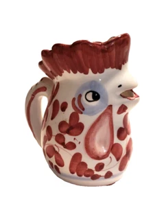 Crema Gallo Trabajado Y Pintado A Mano Derrota (PG) Gallo Pintado A Mano Hecho en Italia - Imagen 1 de 6