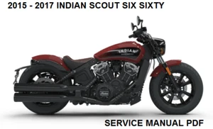 2015 2016 2017 INDIAN SCOUT / SIXTY / BOBBER SERVICE REPAIR MANUAL CD PDF - Picture 1 of 3