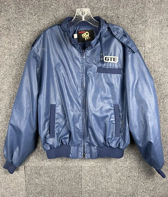 Chaqueta de bombardero de empleado de GTE Telecom Phone Company de colección King Louie Pro Fit Foto 1 de 4