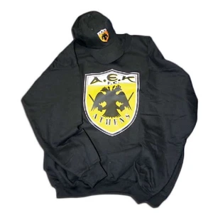AEK Athens Sweatshirt & Cap Fan Gift Package - Picture 1 of 1