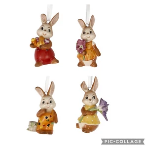 Goebel Mini Bunni Hase Set 4 Minihasen Hängehasen M. Klecks Ostern Neuheit 2022 - Bild 1 von 6