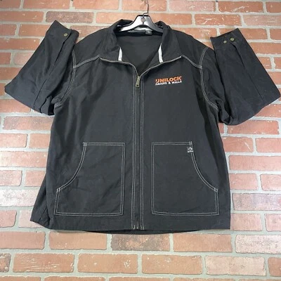 Chaqueta de Lona Dri Duck Negra Cremallera Ropa de Trabajo Estilo Carhartt Para Hombres XL Tela Cañón Foto 1 de 4