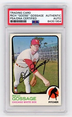 1973 Topps Rich Goose Gossage PSA Signed RC Autographed Rookie Card HOF #174 - Image 1 of 2