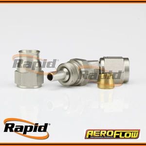 Aeroflow - AF202-04 -4AN 200 Series PTFE 45º Hose End - Picture 1 of 3