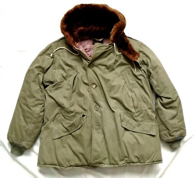 RARE Vintage 40s USAF Army Mens 42 B-9 Winter Flight Jacket US Air Force Quilted - Image 1 of 4