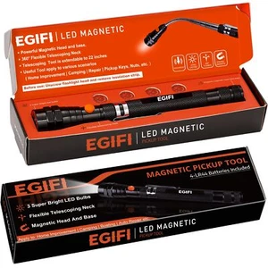 Gift for Him LED Magnetic Pickup Tool Telescoping Flashlight Father Dad Cool NEW - Picture 1 of 8