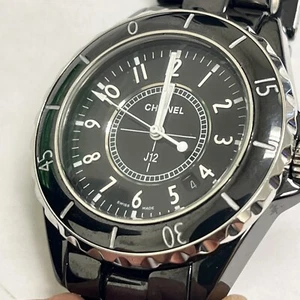 Chanel J12 H1625 Ladies Diamond Ceramic Date Stainless Steel Quartz 33MM Watch - Picture 1 of 15