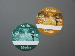 Gregg Allman backstage pass satin stickers TWO Low Country Blues Tour - OTTO ! - Picture 1 of 1