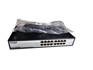 D-Link DSS16+ 16-Ports Unmanaged Rack-Mountable Switch 10/100 802.3AZ - Picture 1 of 4
