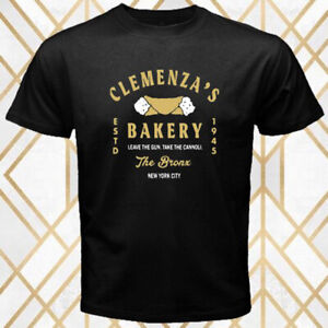 Clemenza's Bakery Logo Men's Black T-Shirt Size S - 3XL