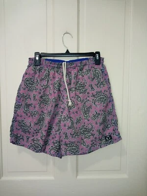 Pantalones cortos de natación 100 % nailon forrados con cordón cintura elástica talla M arena roja en muy buena condición Foto 1 de 4