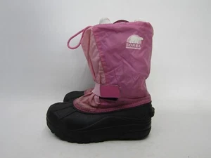 Sorel Little Kids Youth 3 Pink Waterproof Insulated Snow Boots - Picture 1 of 11