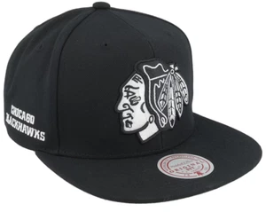 Chicago Blackhawks Mitchell & Ness Evergreen schwarz/weiß Snapback Mütze Kopfbedeckung - Bild 1 von 7