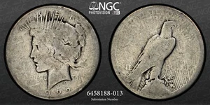 LABEL ERROR-RARE DATE~1922-S-PEACE SILVER DOLLAR~-NGC AG-03-MAKE OFFER - Bild 1 von 6