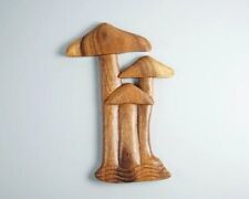 Wall Hanging Mushrooms, Statue, Wall Art, Wood Carving, Figurine, Wall Decor