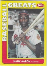 HANK AARON ATLANTA BRAVES SWELL #102 BASEBALL GREATS BASEBALL CARD