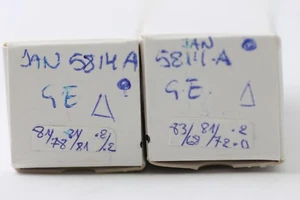2 X JAN 5814A TUBE G.E. SOLID GETTER DELTA CODE. MATCHED PAIR. CRYOTREATED V32 - Picture 1 of 4