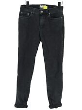 Acne Women's Jeans W 28 in; L 32 in Black Cotton with Elastane Straight